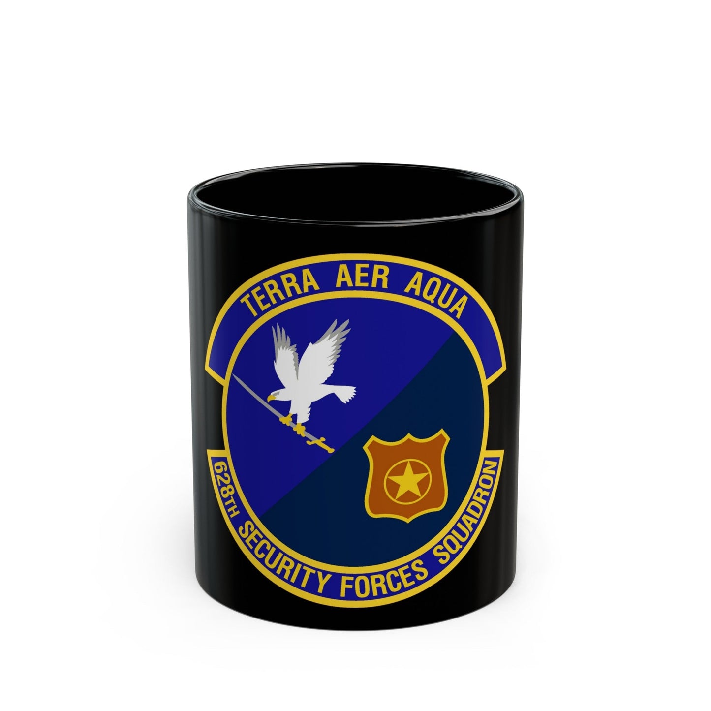 628th Security Forces Squadron (U.S. Air Force) Black Coffee Mug-11oz-The Sticker Space