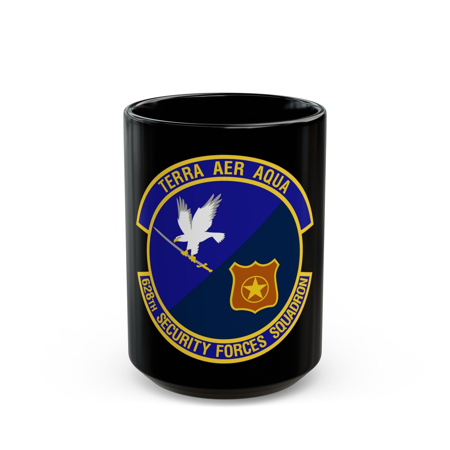 628th Security Forces Squadron (U.S. Air Force) Black Coffee Mug-15oz-The Sticker Space