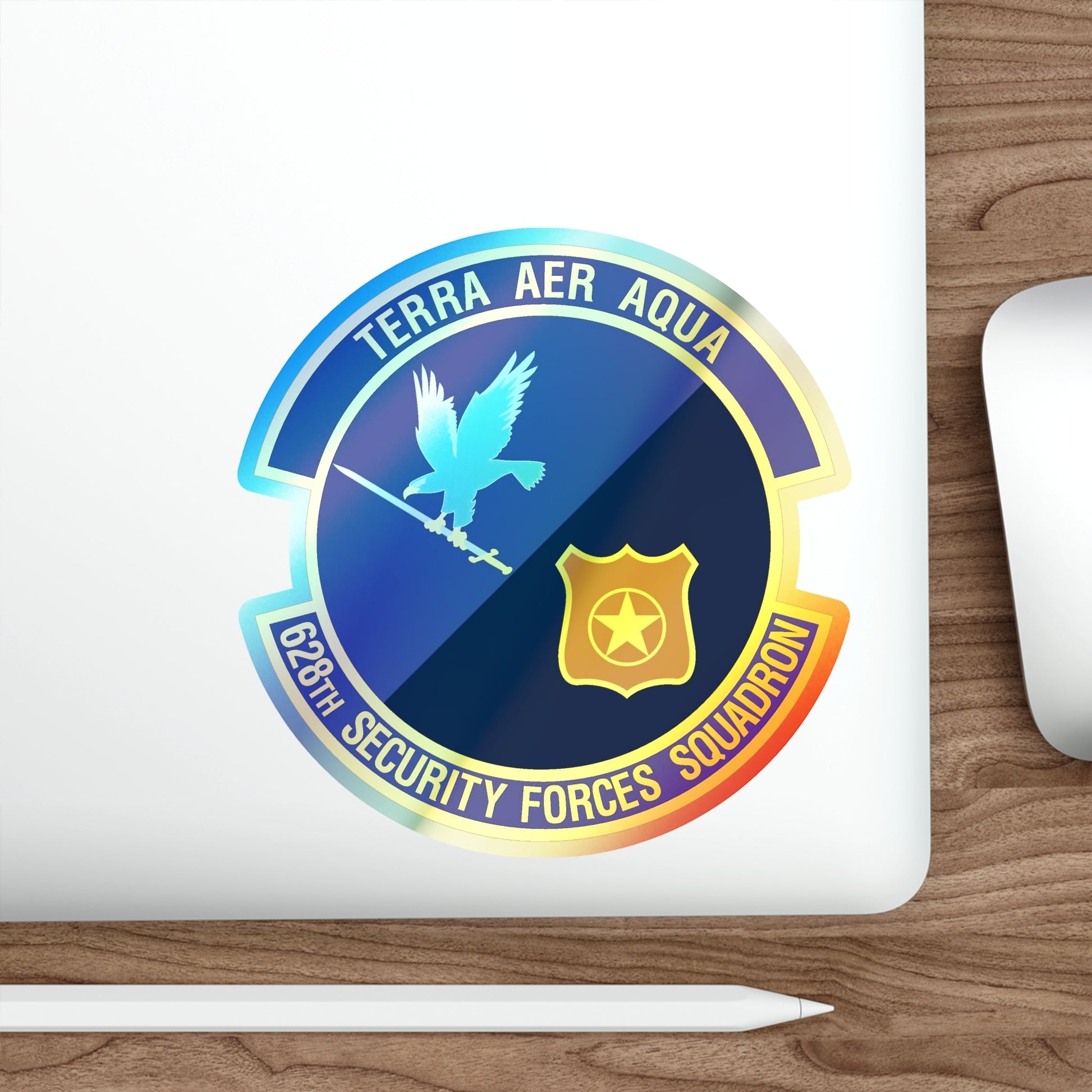 628th Security Forces Squadron (U.S. Air Force) Holographic STICKER Die-Cut Vinyl Decal-The Sticker Space