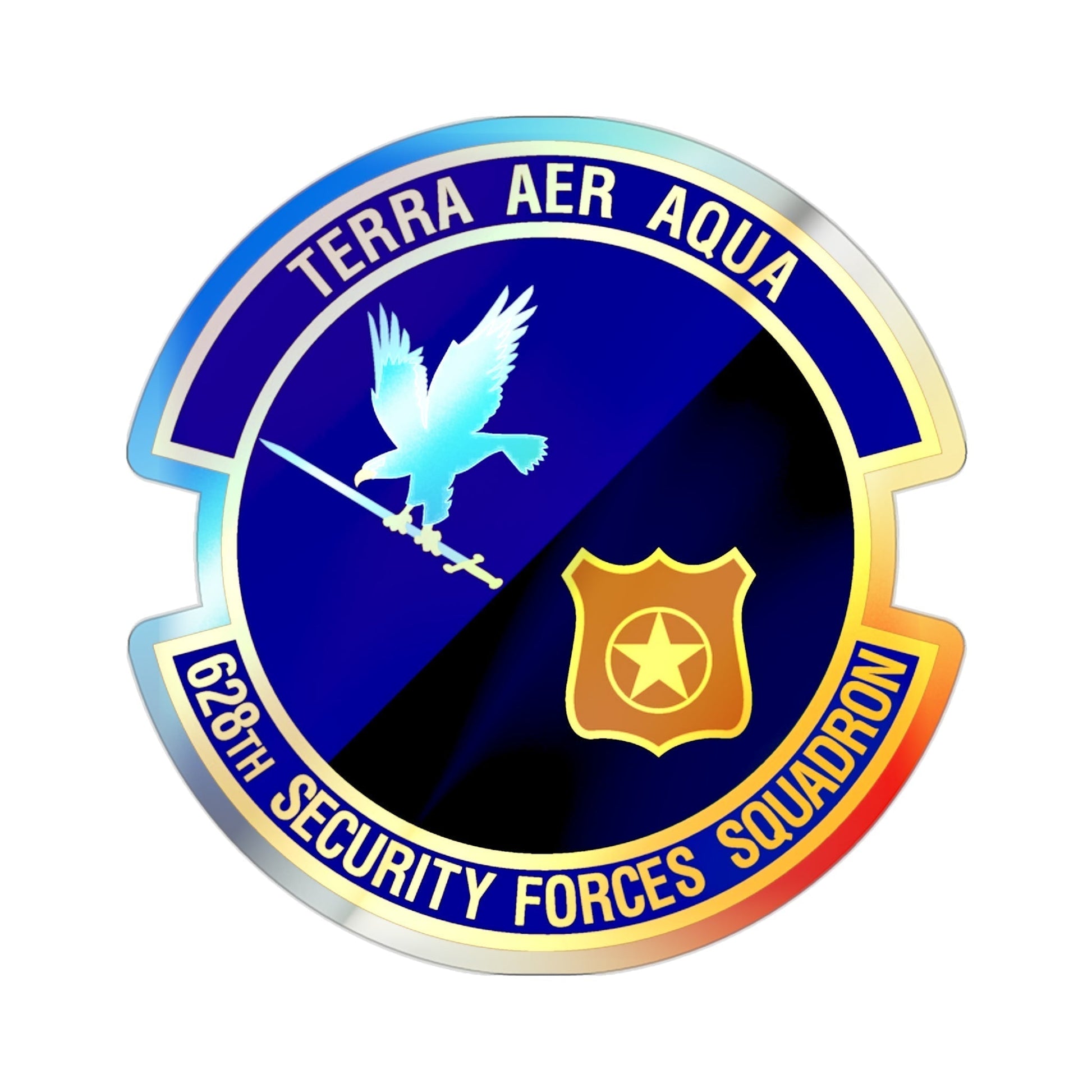 628th Security Forces Squadron (U.S. Air Force) Holographic STICKER Die-Cut Vinyl Decal-2 Inch-The Sticker Space