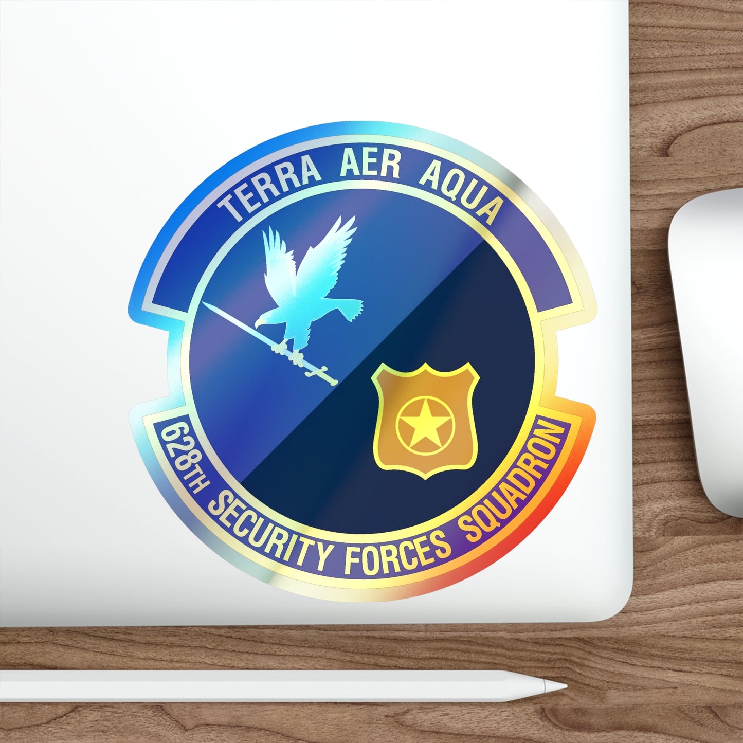 628th Security Forces Squadron (U.S. Air Force) Holographic STICKER Die-Cut Vinyl Decal-The Sticker Space