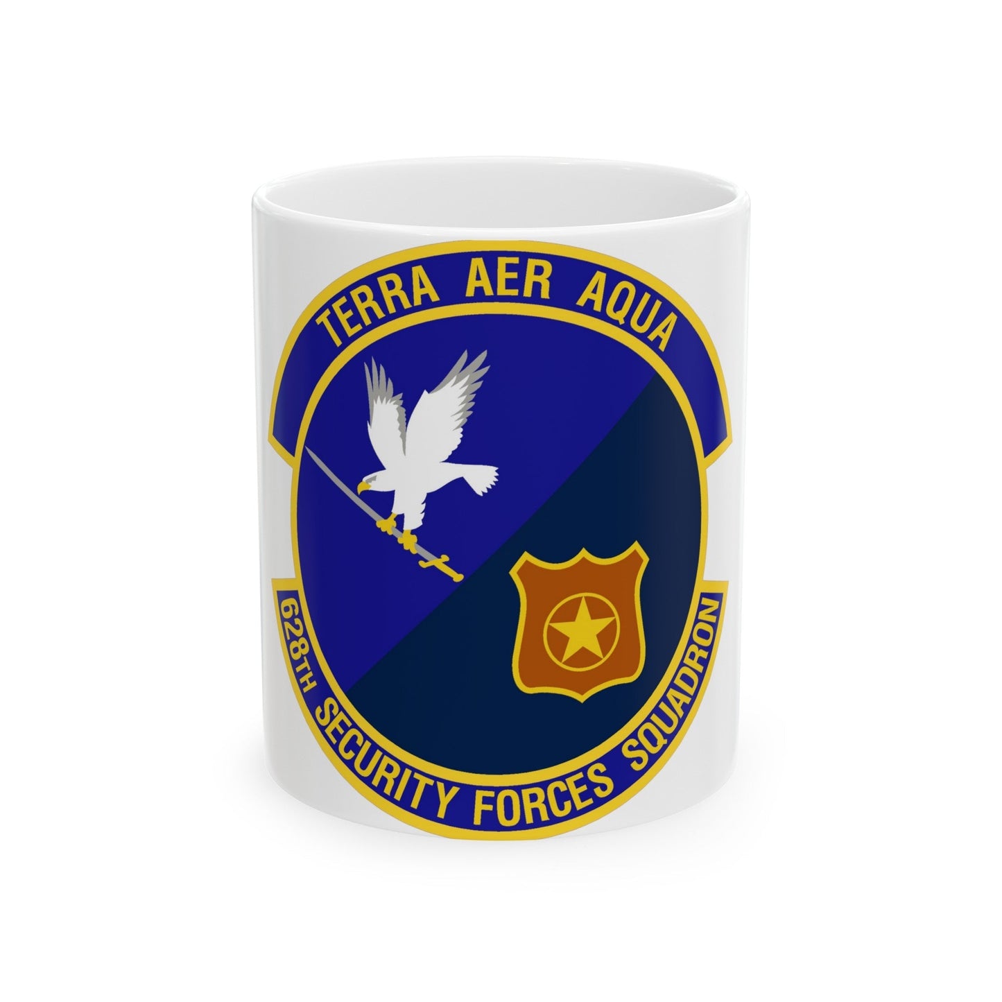 628th Security Forces Squadron (U.S. Air Force) White Coffee Mug-11oz-The Sticker Space