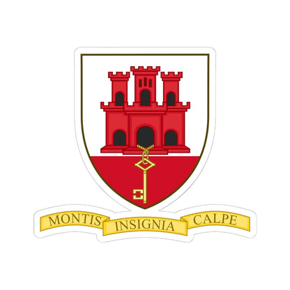 Badge of Gibraltar (Spain) (Coat of Arms) STICKER Vinyl Kiss-Cut Decal