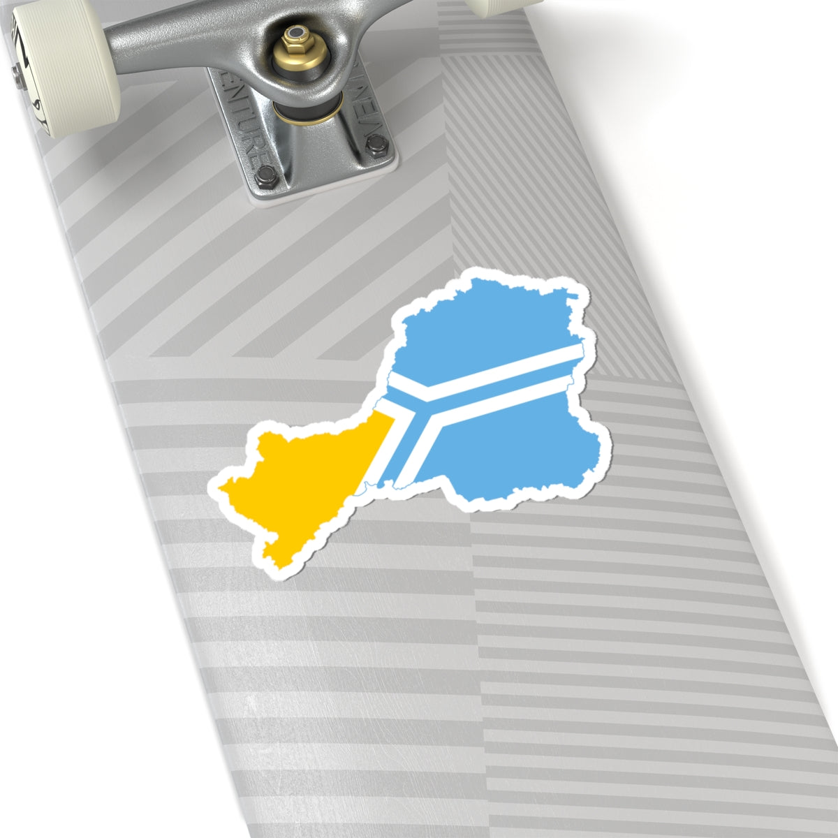 Flag-map of Tuva (Russia) STICKER Vinyl Kiss-Cut Decal