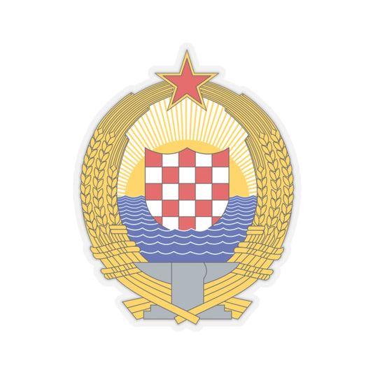 Coat of Arms of the Socialist Republic of Croatia - STICKER Vinyl Kiss-Cut Decal