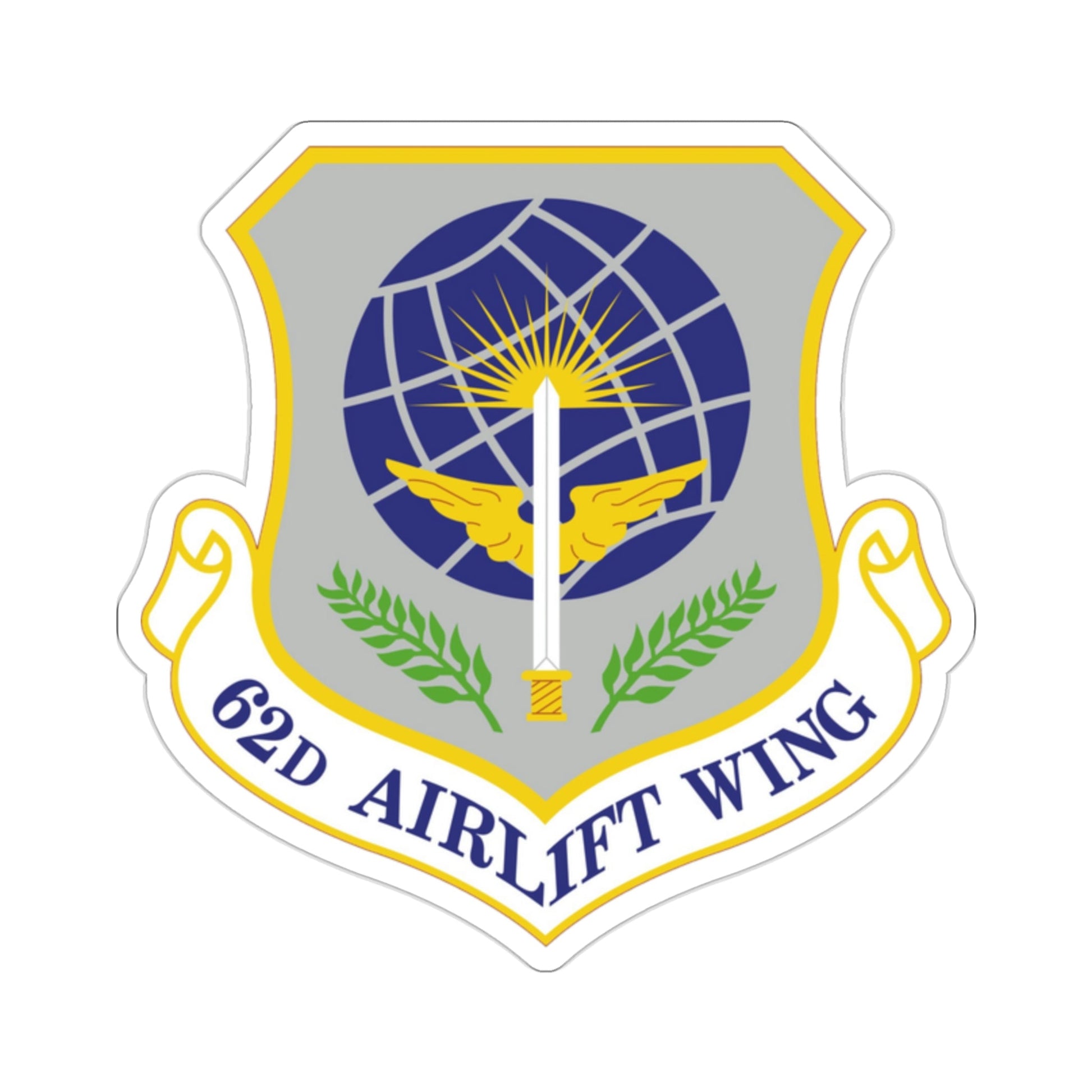 62d Airlift Wing (U.S. Air Force) STICKER Vinyl Die-Cut Decal-2 Inch-The Sticker Space