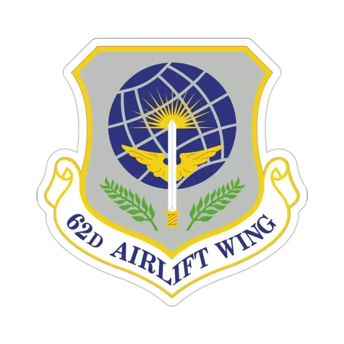 62d Airlift Wing (U.S. Air Force) STICKER Vinyl Die-Cut Decal 2 Inch - The Sticker Space