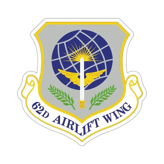 62d Airlift Wing (U.S. Air Force) STICKER Vinyl Die-Cut Decal 6 Inch - The Sticker Space