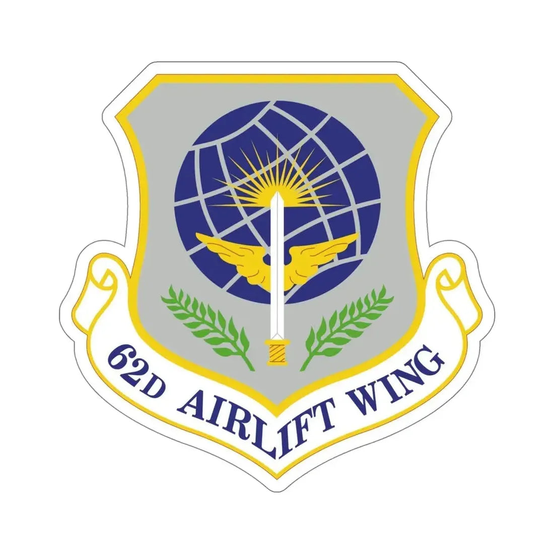 62d Airlift Wing (U.S. Air Force) STICKER Vinyl Die-Cut Decal - The Sticker Space