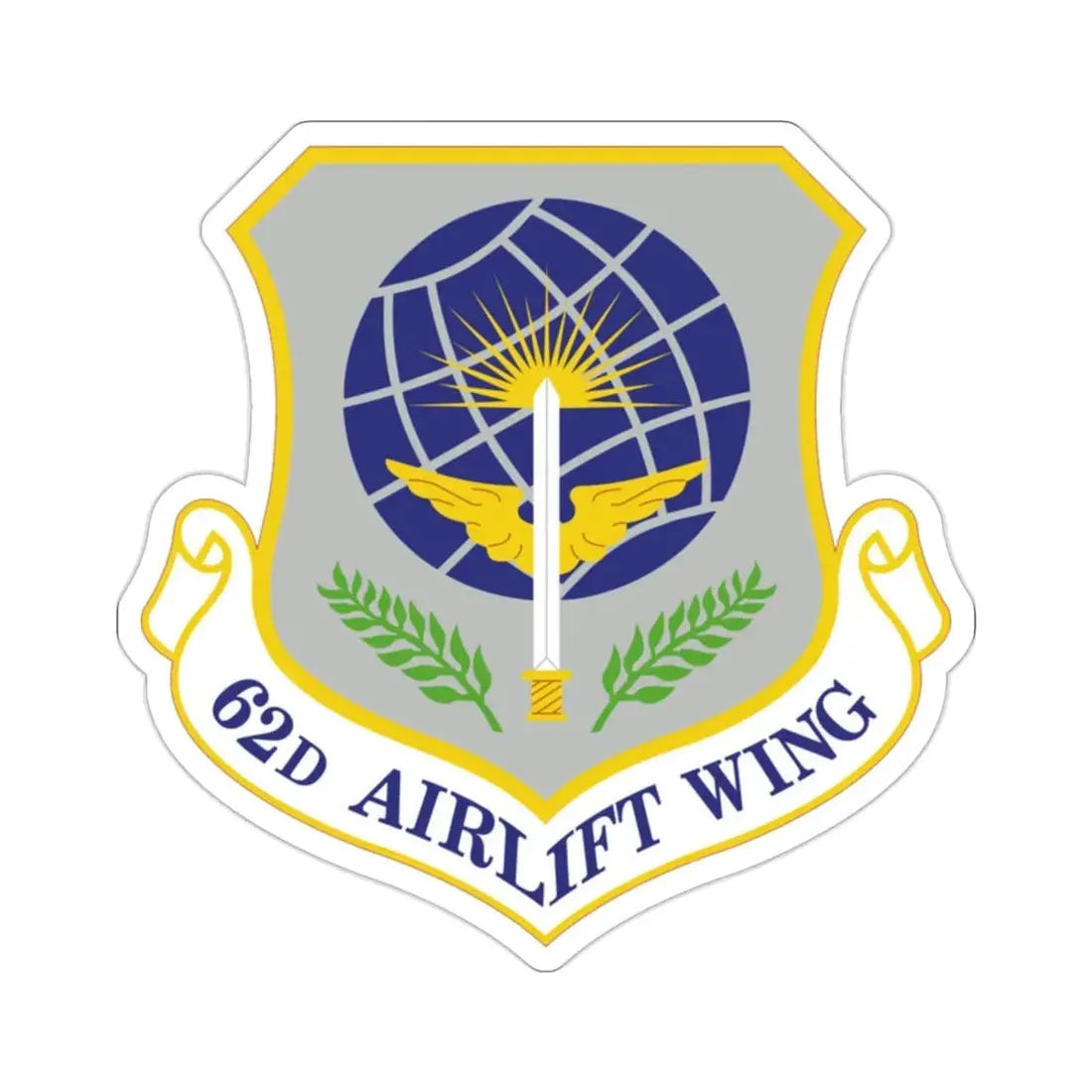 62d Airlift Wing (U.S. Air Force) STICKER Vinyl Die-Cut Decal - The Sticker Space