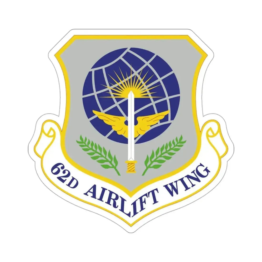 62d Airlift Wing (U.S. Air Force) STICKER Vinyl Die-Cut Decal - The Sticker Space