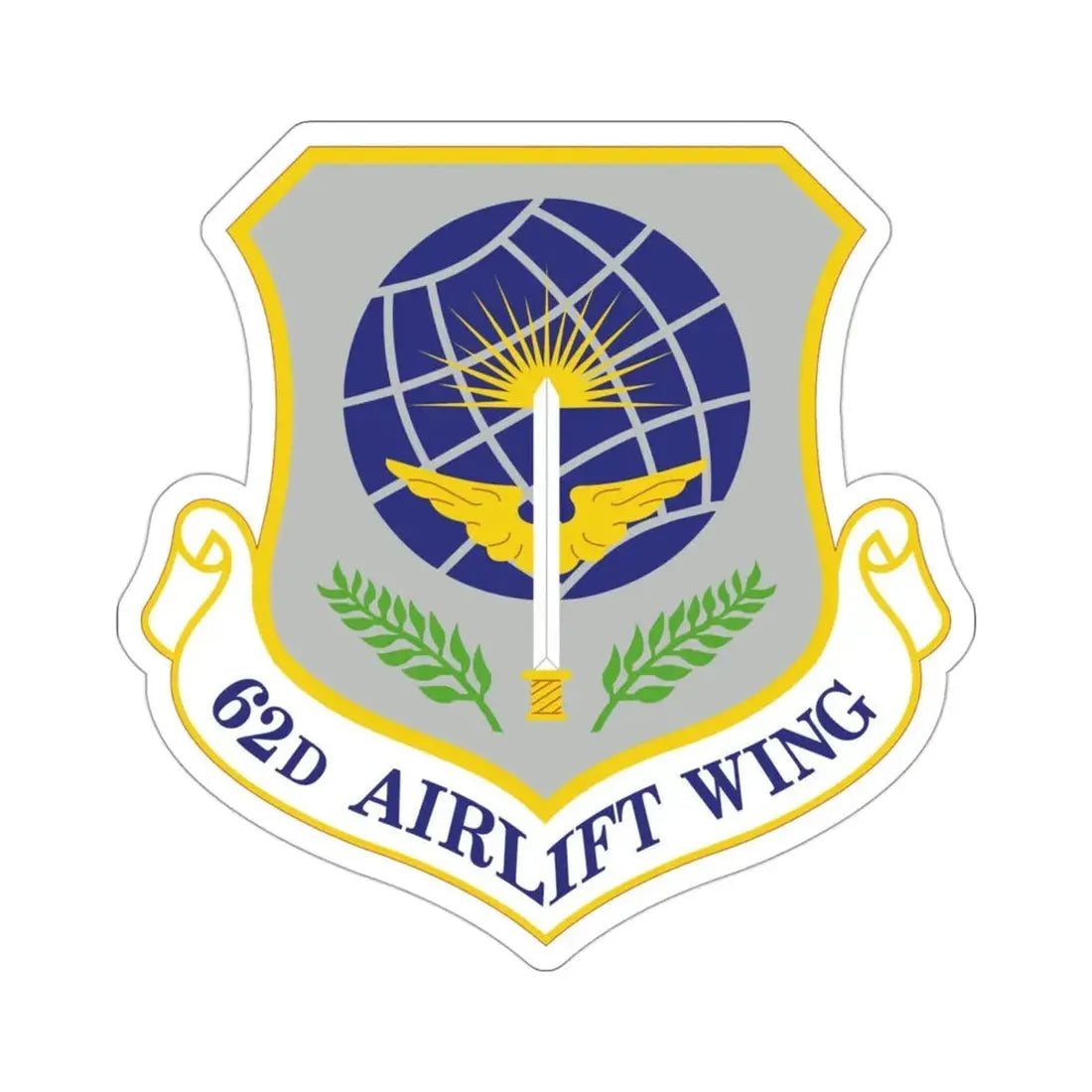 62d Airlift Wing (U.S. Air Force) STICKER Vinyl Die-Cut Decal - The Sticker Space