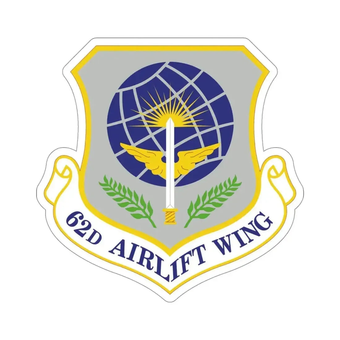 62d Airlift Wing (U.S. Air Force) STICKER Vinyl Die-Cut Decal - The Sticker Space