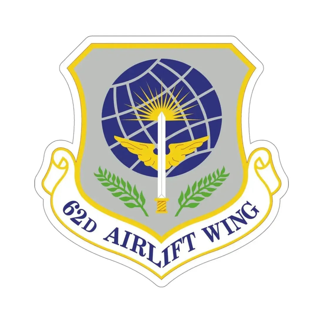 62d Airlift Wing (U.S. Air Force) STICKER Vinyl Die-Cut Decal - The Sticker Space