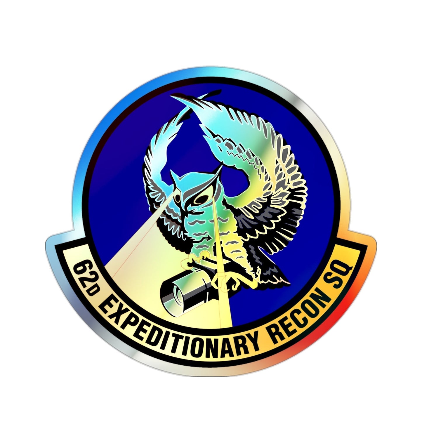 62d Expeditionary Reconnaissance Squadron (U.S. Air Force) Holographic STICKER Die-Cut Vinyl Decal-2 Inch-The Sticker Space