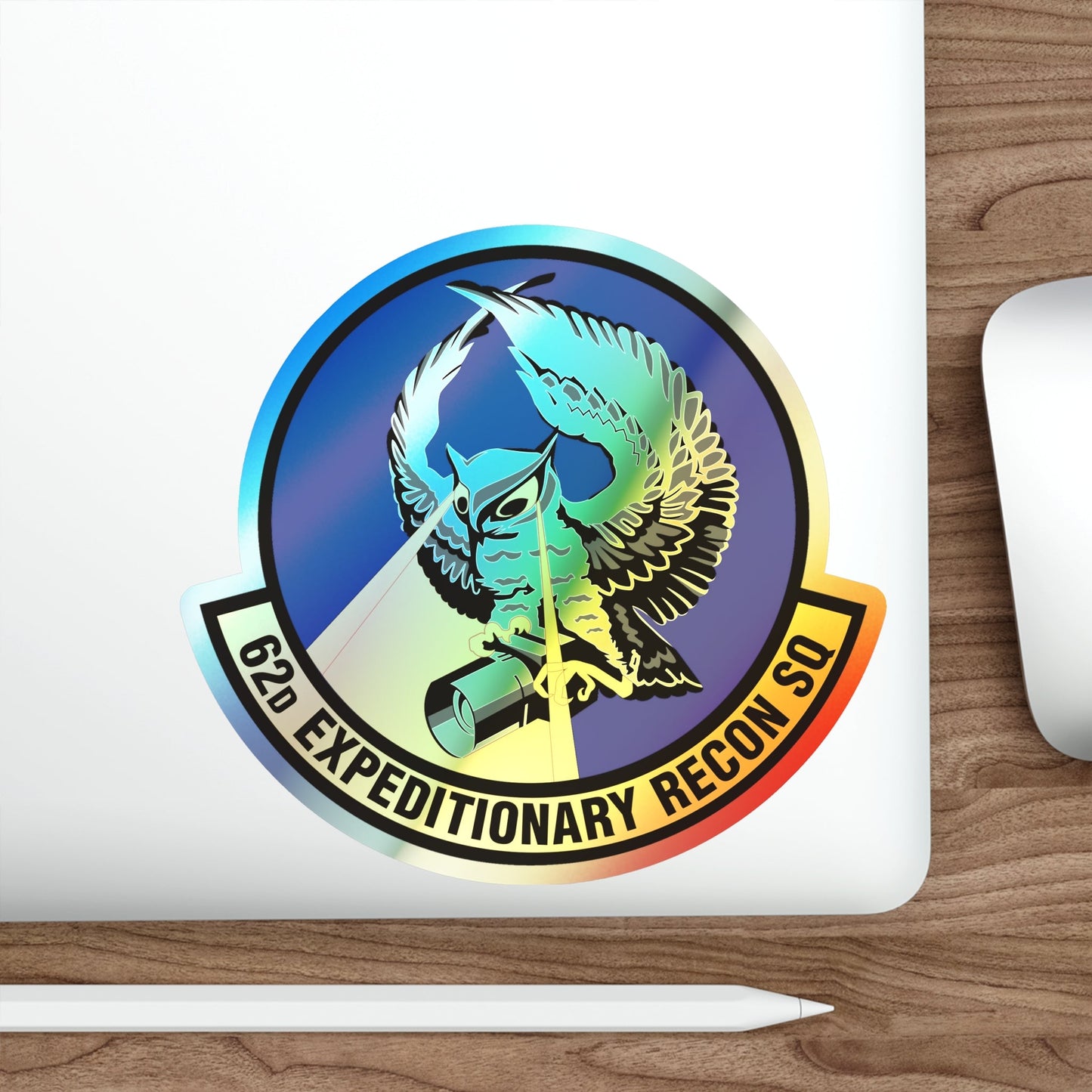 62d Expeditionary Reconnaissance Squadron (U.S. Air Force) Holographic STICKER Die-Cut Vinyl Decal-The Sticker Space