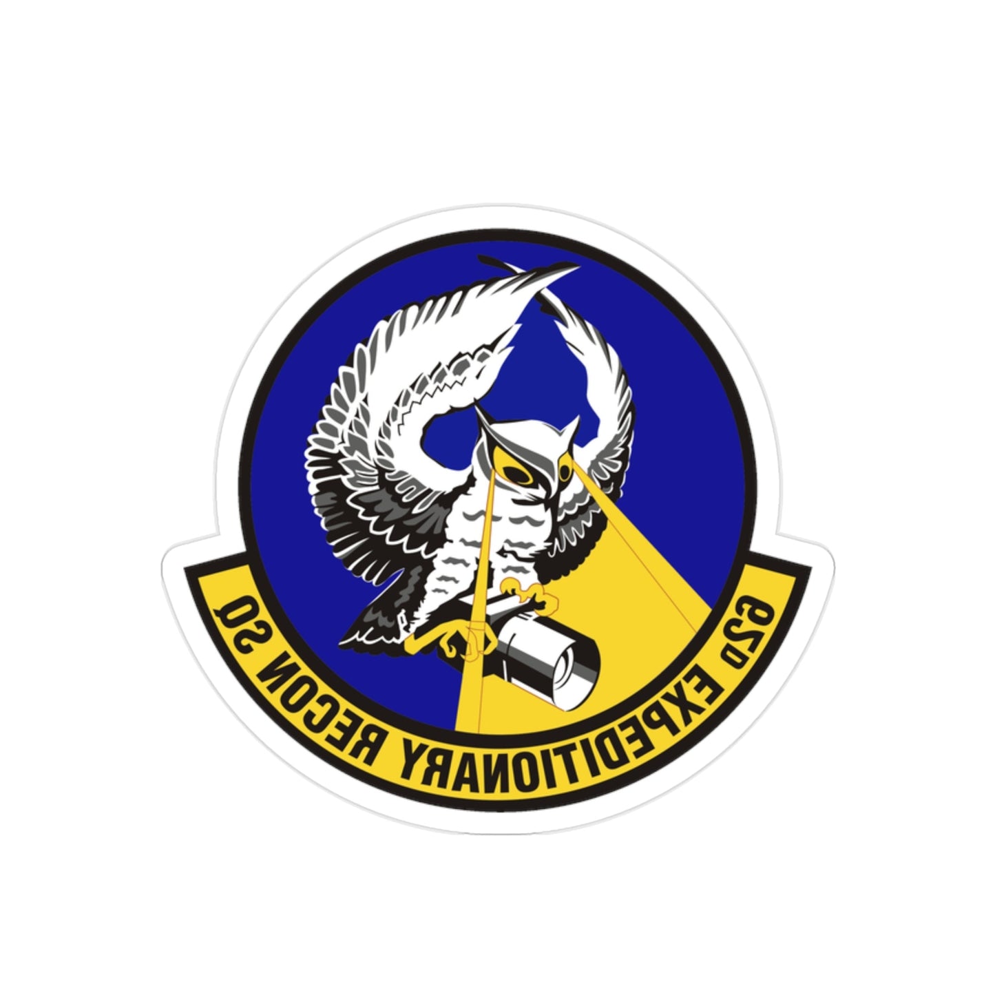 62d Expeditionary Reconnaissance Squadron (U.S. Air Force) REVERSE PRINT Transparent STICKER-2" × 2"-The Sticker Space