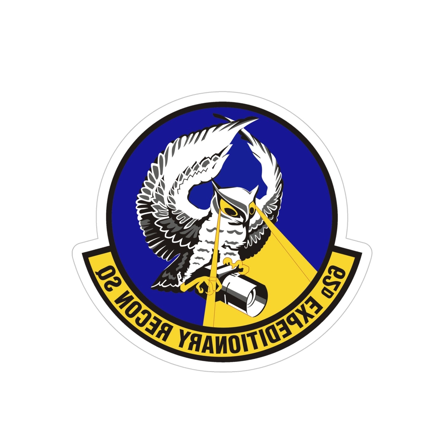 62d Expeditionary Reconnaissance Squadron (U.S. Air Force) REVERSE PRINT Transparent STICKER-5" × 5"-The Sticker Space