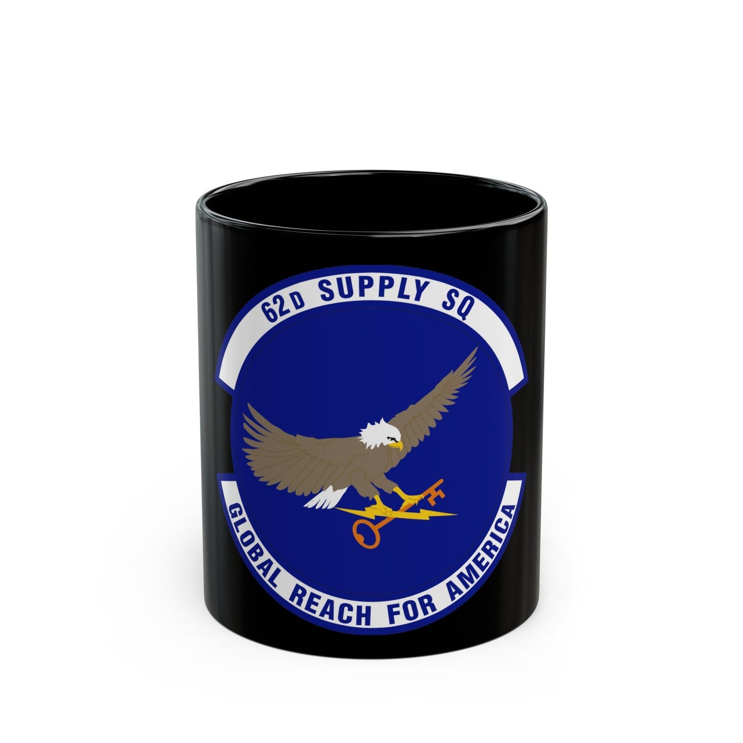 62d Supply Squadron (U.S. Air Force) Black Coffee Mug-11oz-The Sticker Space