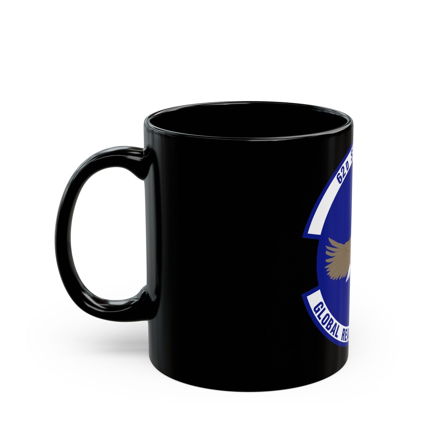 62d Supply Squadron (U.S. Air Force) Black Coffee Mug-The Sticker Space