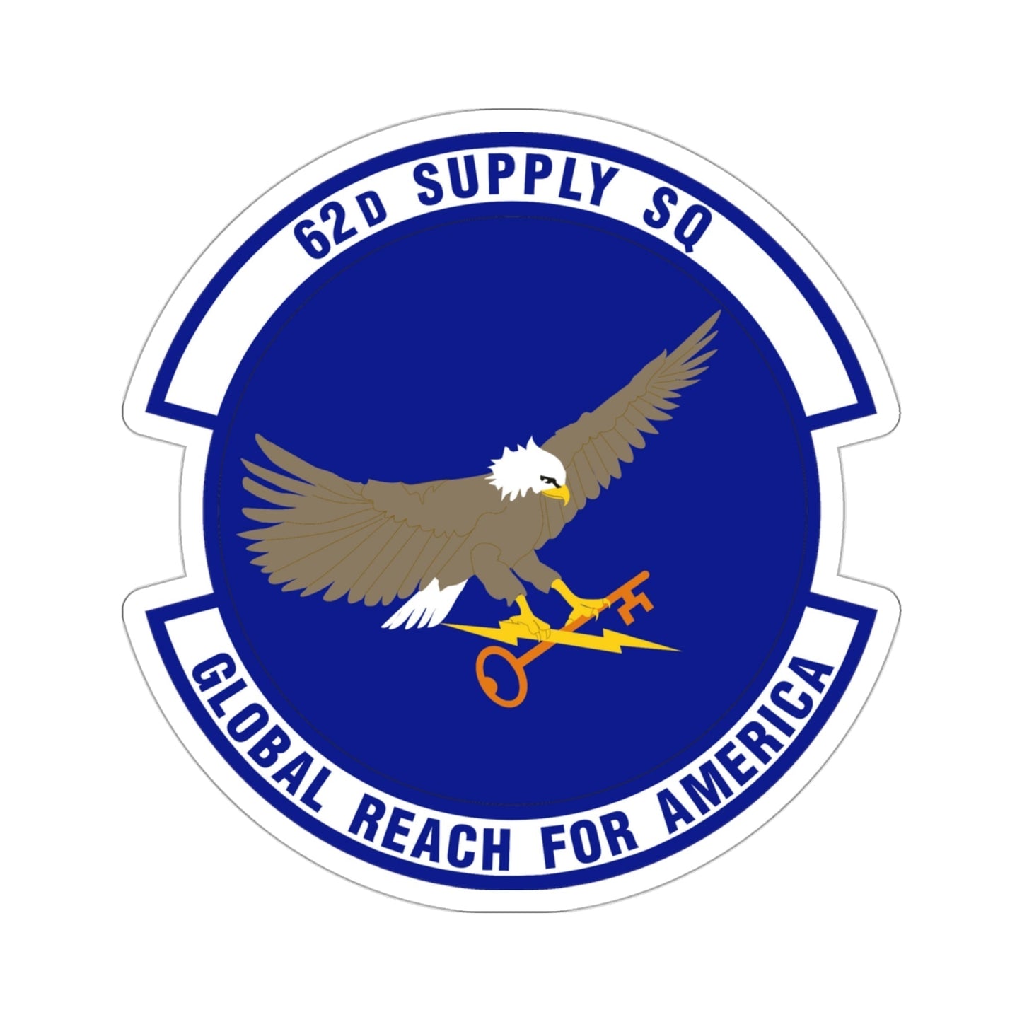 62d Supply Squadron (U.S. Air Force) STICKER Vinyl Die-Cut Decal-3 Inch-The Sticker Space