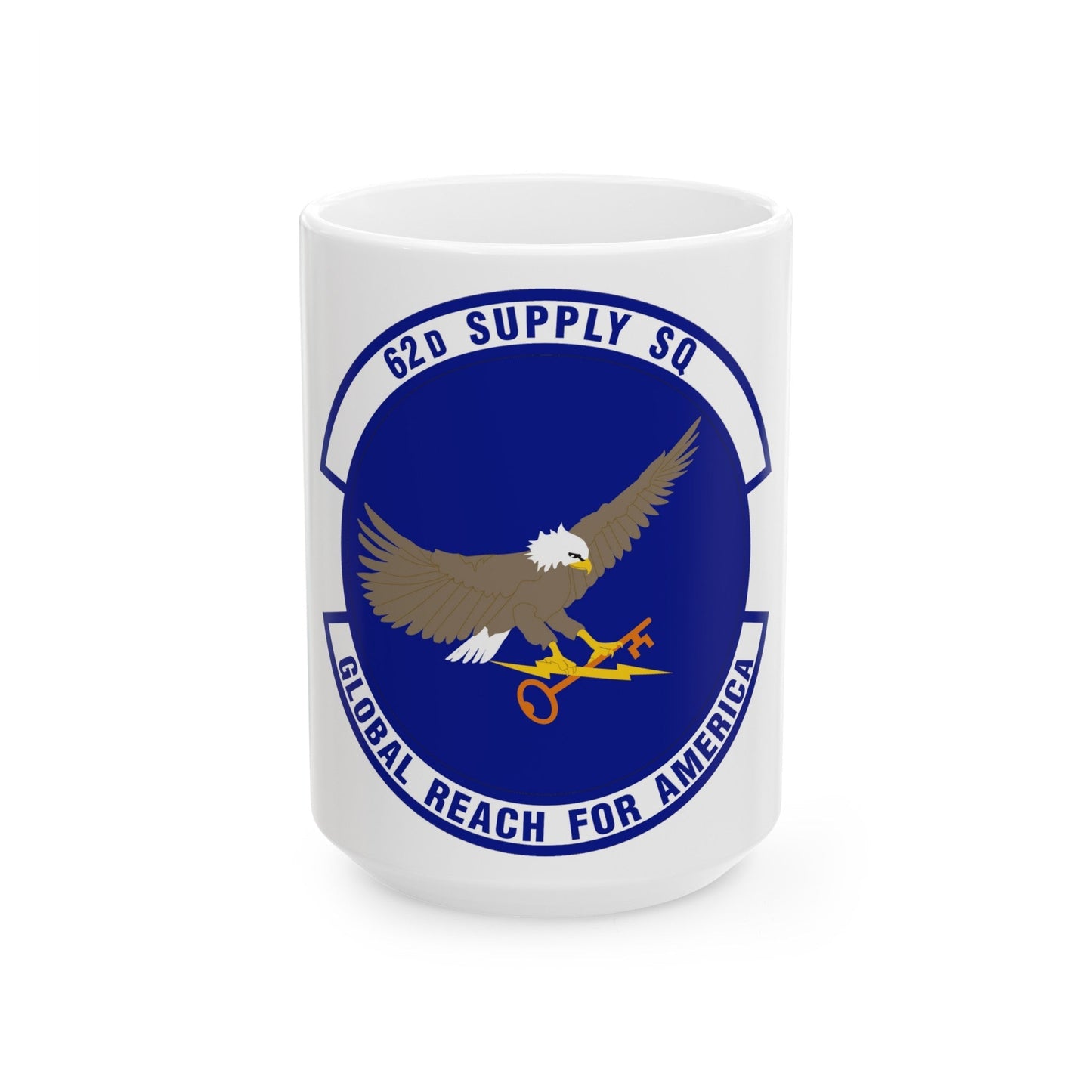 62d Supply Squadron (U.S. Air Force) White Coffee Mug-15oz-The Sticker Space