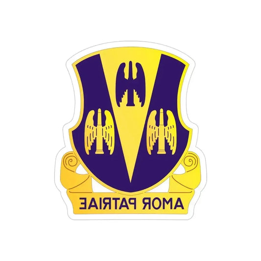 63 Antiaircraft Artillery Battalion (U.S. Army) REVERSE PRINT Transparent Die-Cut STICKER 2 Inch Die-Cut Transparent - The Sticker Space