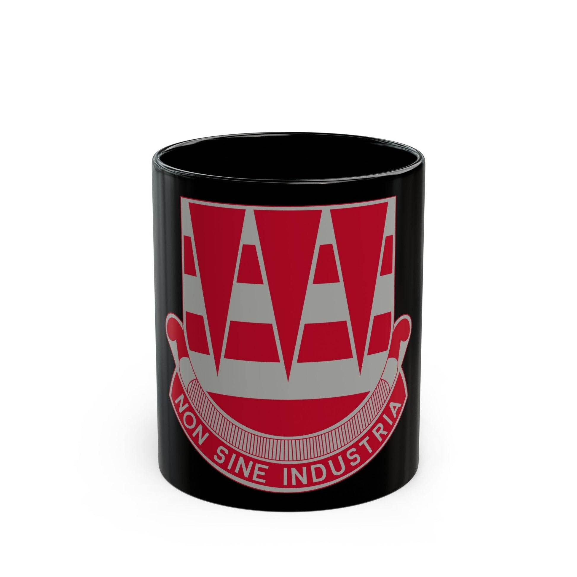 63 Engineer Battalion (U.S. Army) Black Coffee Mug-11oz-The Sticker Space