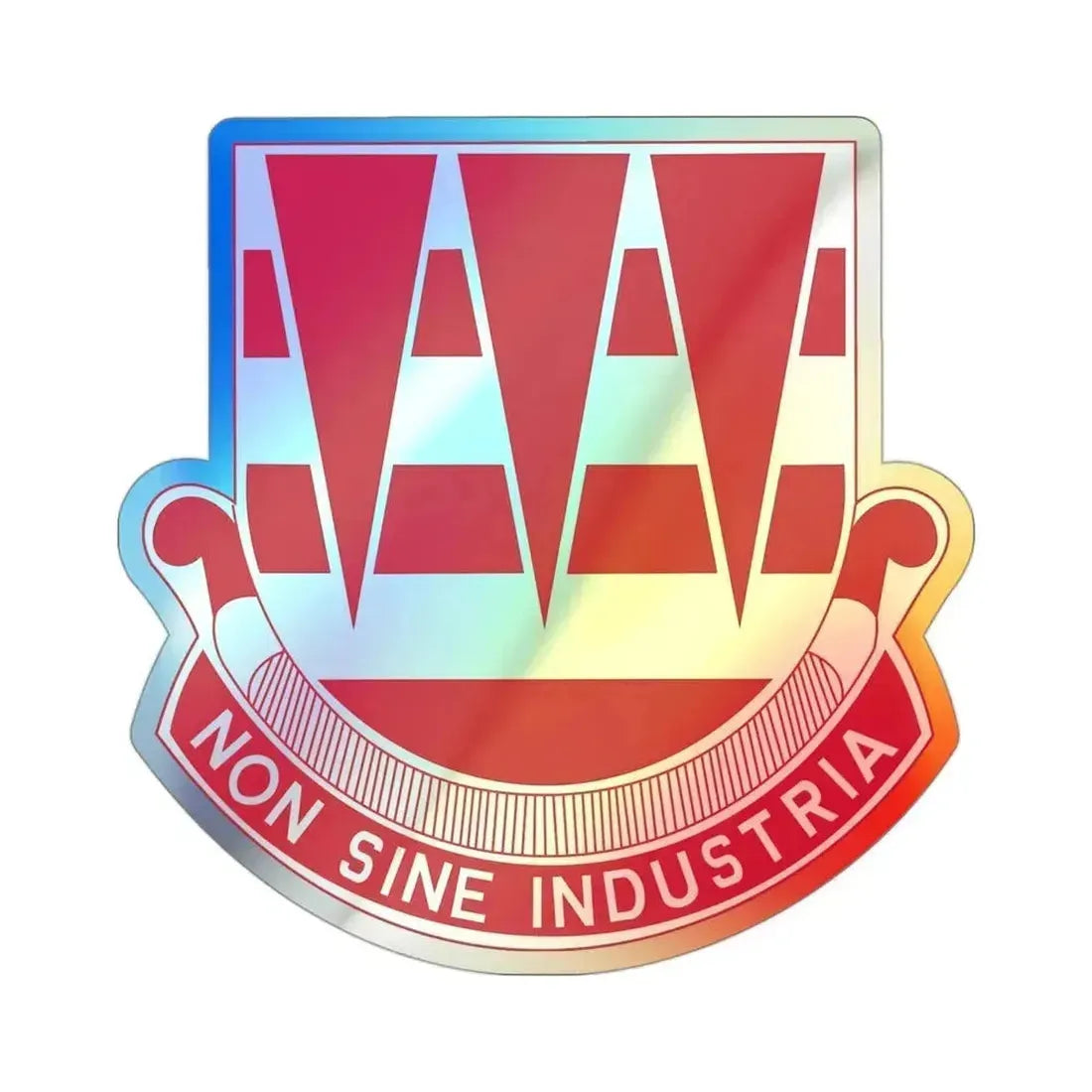 63 Engineer Battalion (U.S. Army) Holographic STICKER Die-Cut Vinyl Decal 3 Inch Holographic - The Sticker Space