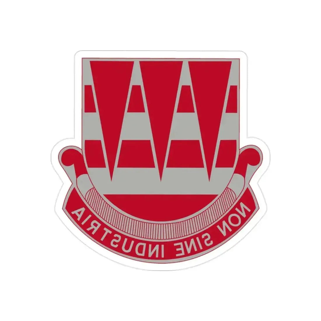 63 Engineer Battalion (U.S. Army) REVERSE PRINT Transparent Die-Cut STICKER 2 Inch Die-Cut Transparent - The Sticker Space