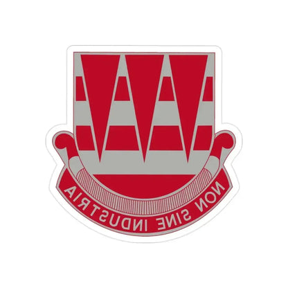 63 Engineer Battalion (U.S. Army) REVERSE PRINT Transparent Die-Cut STICKER 2 Inch Die-Cut Transparent - The Sticker Space