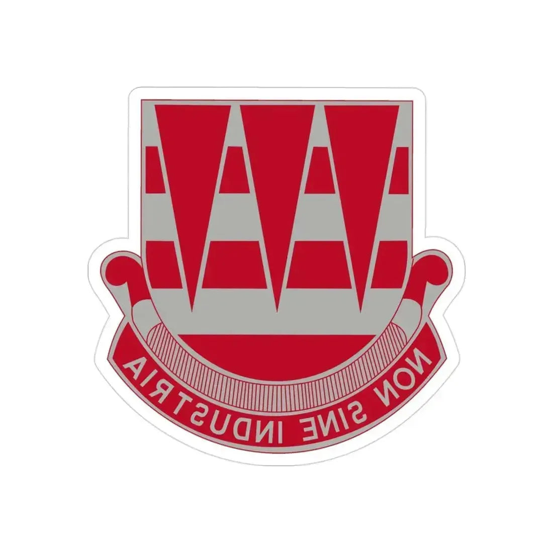 63 Engineer Battalion (U.S. Army) REVERSE PRINT Transparent Die-Cut STICKER 3 Inch Die-Cut Transparent - The Sticker Space