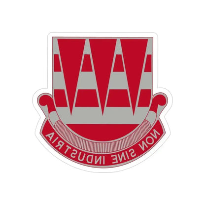 63 Engineer Battalion (U.S. Army) REVERSE PRINT Transparent Die-Cut STICKER 3 Inch Die-Cut Transparent - The Sticker Space