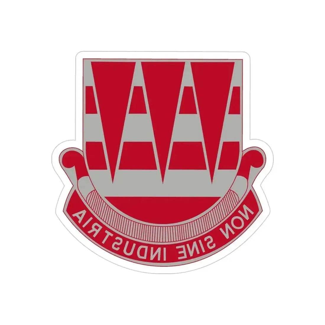 63 Engineer Battalion (U.S. Army) REVERSE PRINT Transparent Die-Cut STICKER 4 Inch Die-Cut Transparent - The Sticker Space