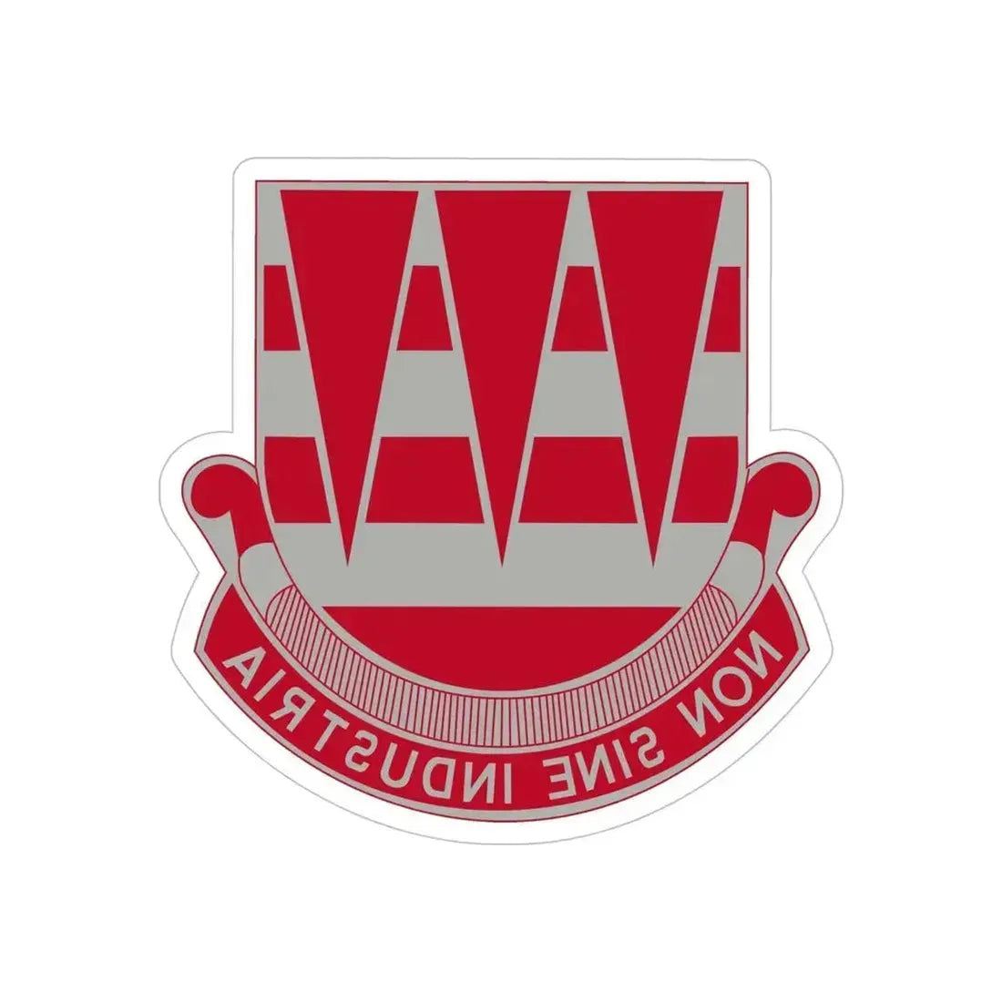 63 Engineer Battalion (U.S. Army) REVERSE PRINT Transparent Die-Cut STICKER 5 Inch Die-Cut Transparent - The Sticker Space