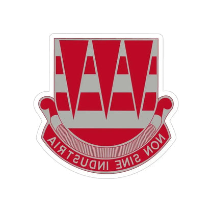 63 Engineer Battalion (U.S. Army) REVERSE PRINT Transparent Die-Cut STICKER 5 Inch Die-Cut Transparent - The Sticker Space