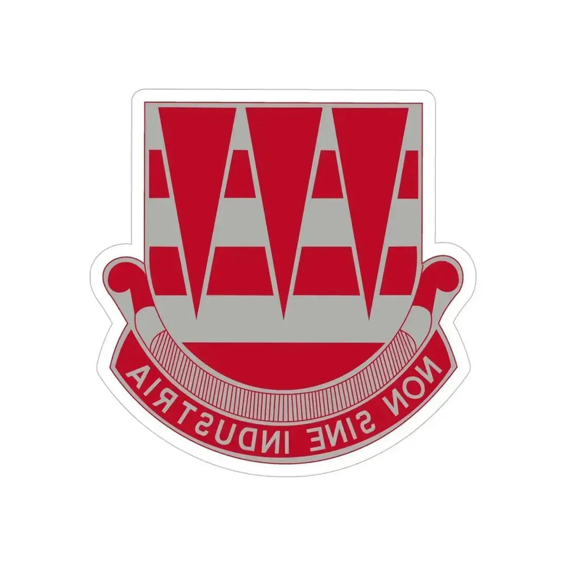 63 Engineer Battalion (U.S. Army) REVERSE PRINT Transparent Die-Cut STICKER 6 Inch Die-Cut Transparent - The Sticker Space