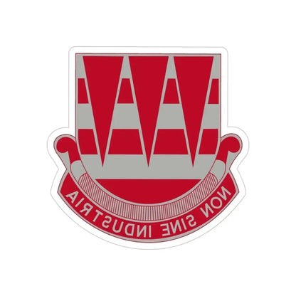 63 Engineer Battalion (U.S. Army) REVERSE PRINT Transparent Die-Cut STICKER 6 Inch Die-Cut Transparent - The Sticker Space