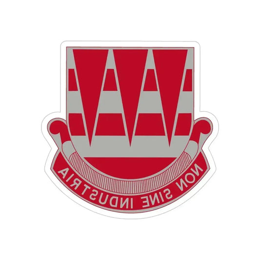 63 Engineer Battalion (U.S. Army) REVERSE PRINT Transparent Die-Cut STICKER 6 Inch Die-Cut Transparent - The Sticker Space