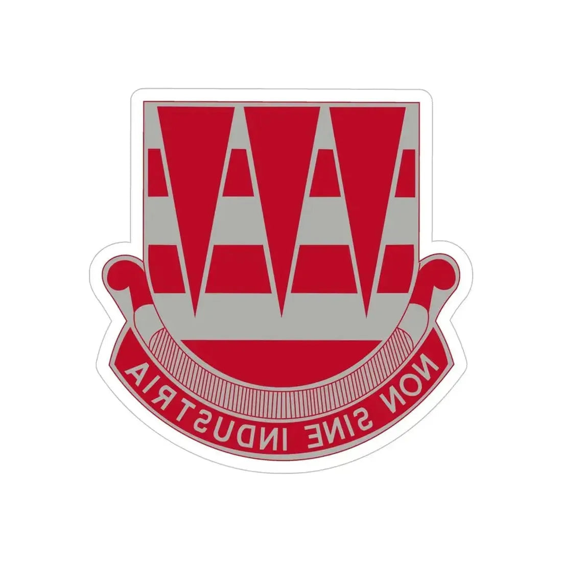 63 Engineer Battalion (U.S. Army) REVERSE PRINT Transparent Die-Cut STICKER - The Sticker Space