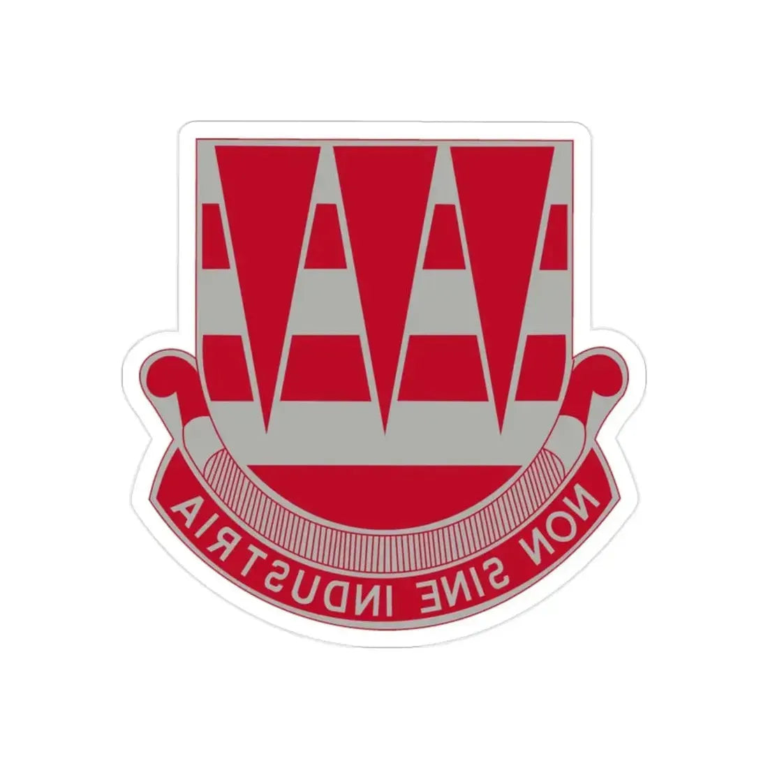 63 Engineer Battalion (U.S. Army) REVERSE PRINT Transparent Die-Cut STICKER - The Sticker Space