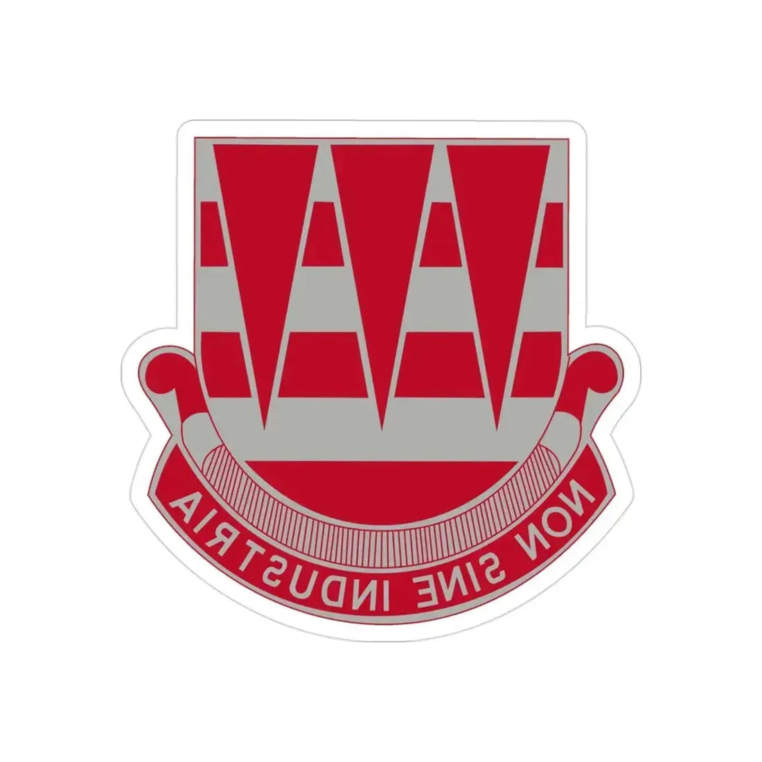 63 Engineer Battalion (U.S. Army) REVERSE PRINT Transparent Die-Cut STICKER - The Sticker Space