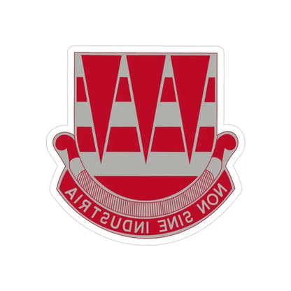 63 Engineer Battalion (U.S. Army) REVERSE PRINT Transparent Die-Cut STICKER - The Sticker Space