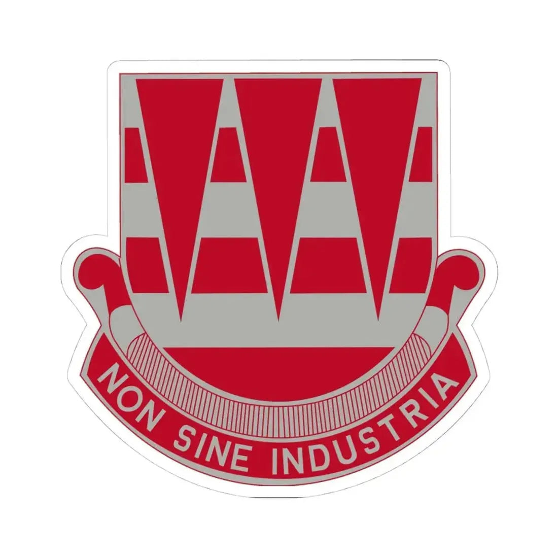 63 Engineer Battalion (U.S. Army) STICKER Vinyl Kiss-Cut Decal 4 Inch White - The Sticker Space