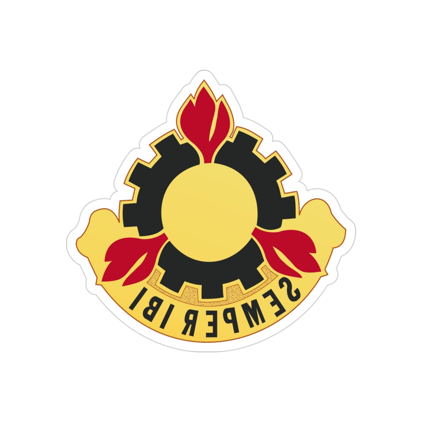 63 Maintenance Battalion (U.S. Army) REVERSE PRINT Transparent STICKER-3" × 3"-The Sticker Space