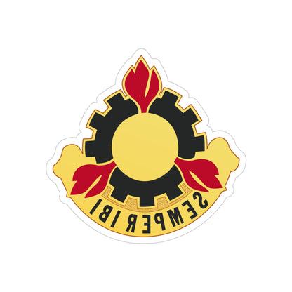 63 Maintenance Battalion (U.S. Army) REVERSE PRINT Transparent STICKER-4" × 4"-The Sticker Space