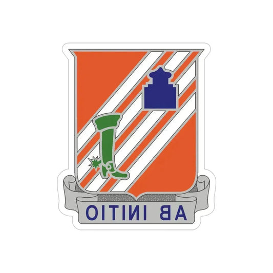 63 Signal Battalion (U.S. Army) REVERSE PRINT Transparent Die-Cut STICKER 6 Inch Die-Cut Transparent - The Sticker Space
