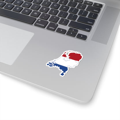 Flag-map of the Netherlands (Netherlands) STICKER Vinyl Kiss-Cut Decal