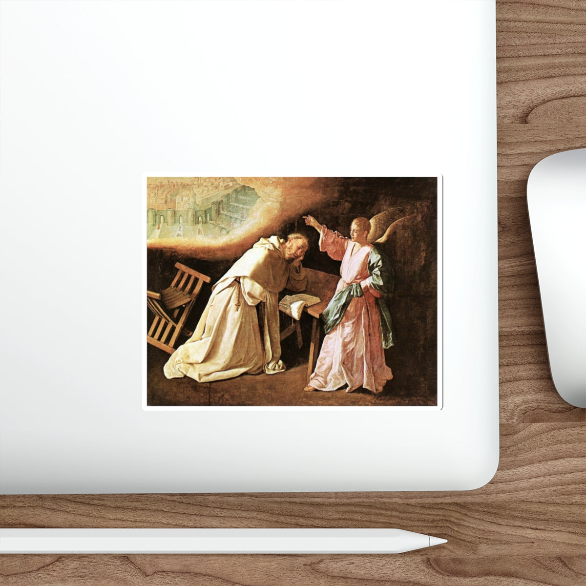 ZURBARAN, Francisco de - The Vision of St Peter of Nolasco (Artwork) STICKER Vinyl Die-Cut Decal