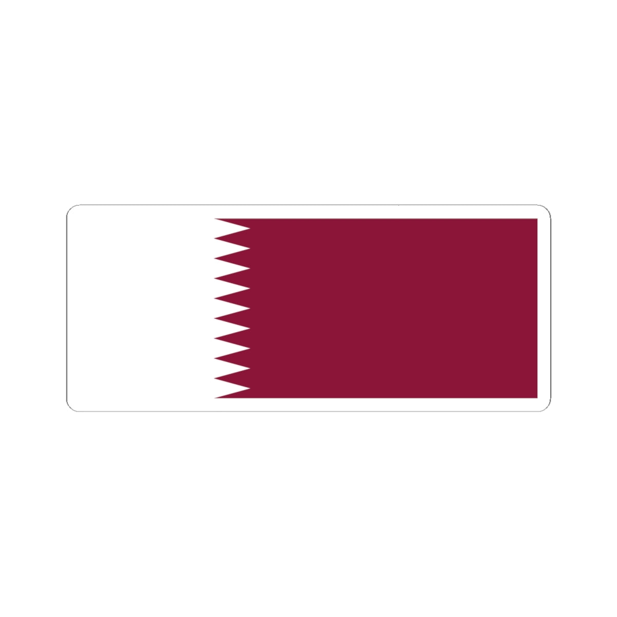 Flag of Qatar (Qatar) STICKER Vinyl Kiss-Cut Decal
